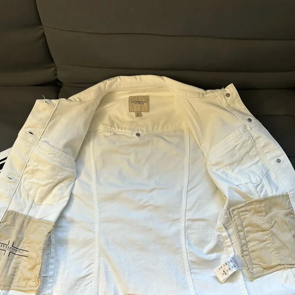 Liverpool Women's “Jackie Jacket” White with Black Stripe , Size XS - Picture 9 of 13
